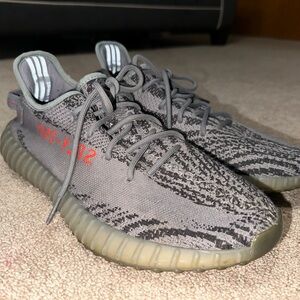 Yeezy Gray and Black Sneakers